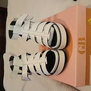 Gianni Bini white wedge sandals